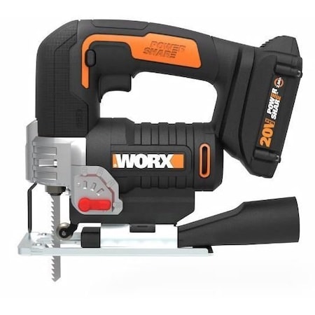 Worx 20V Power Share Cordless Jigsaw, Battery and Charger Included WX543L